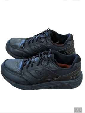 New Balance 928V3 Black Leather Walking Shoes Sneakers Mens 9 Womens 10.5